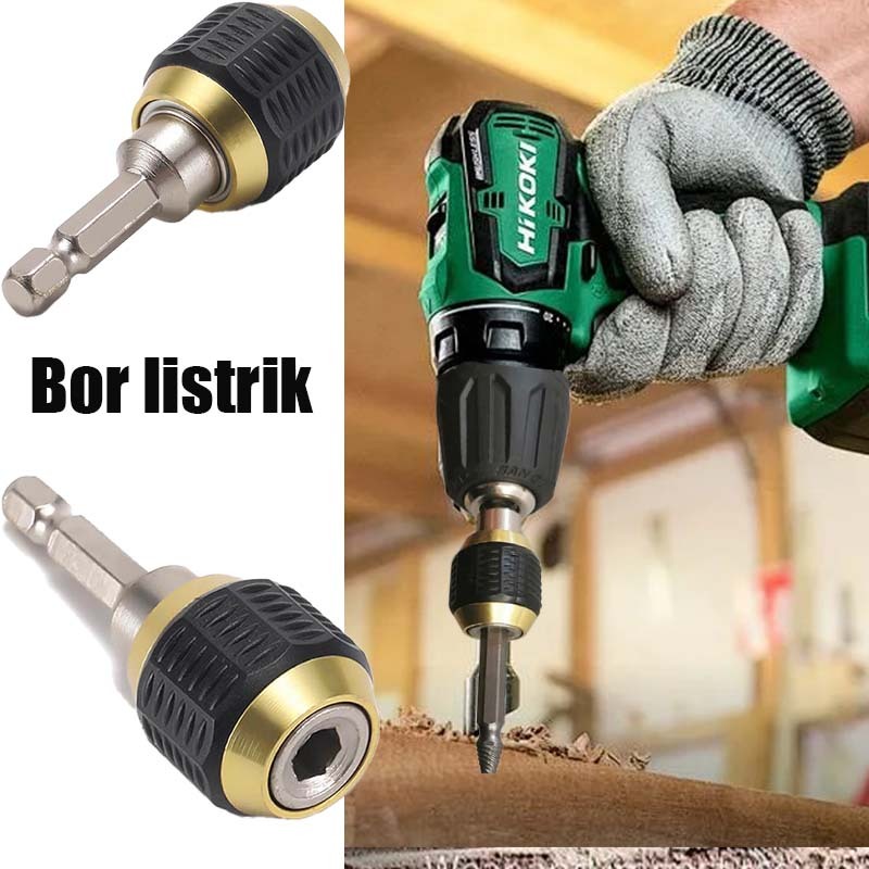 60mm Kepala Bor Tanpa Kunci Chuck Drill Extension Mata Bor Adaptor Mata Bor Quick Multi Chuck