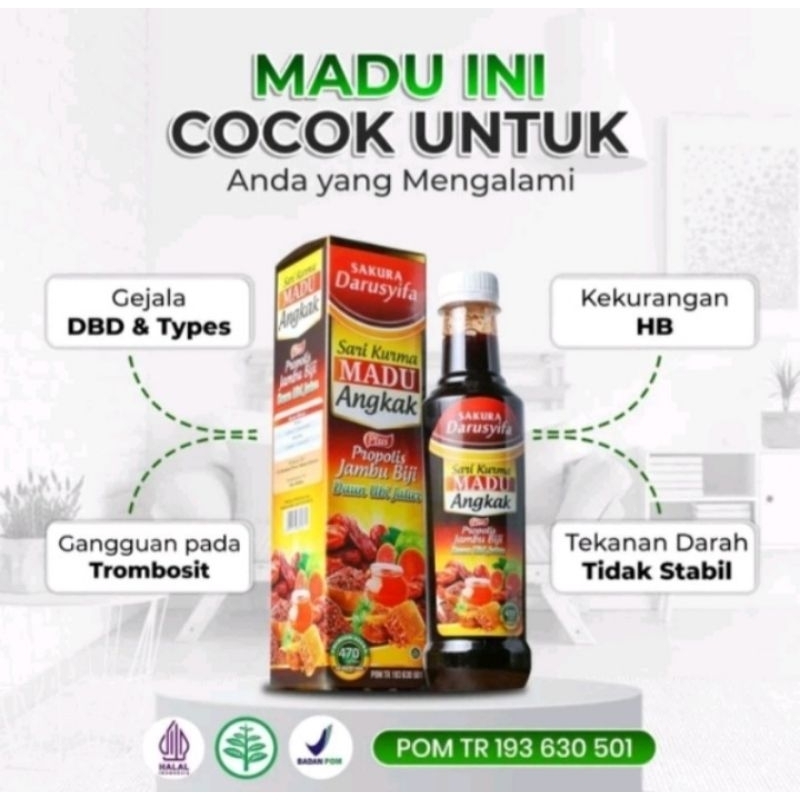 

[APT] SARI KURMA MADU ANGKAK PROPOLIS DARUSYIFA 470gram