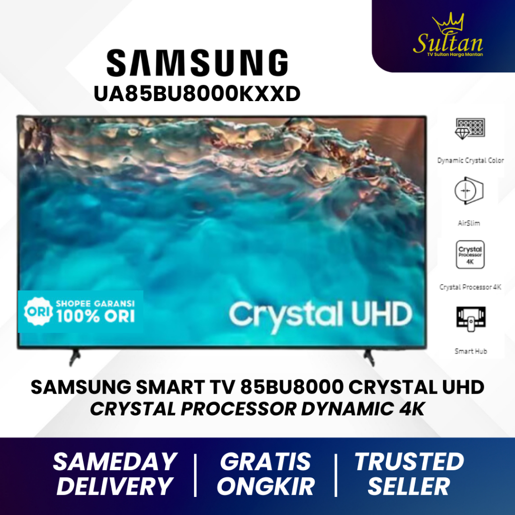SAMSUNG 85BU8000 Smart TV 85 Inch Crystal Processor 4K 100% ORIGINAL BU8000 UA85BU8000KXXD