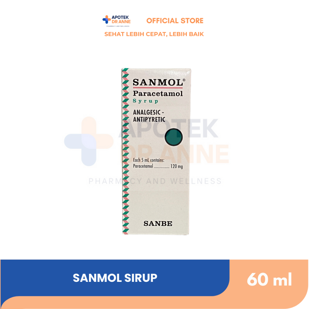 Sanmol Sirup 60 ml - Pereda Demam dan Nyeri Anak