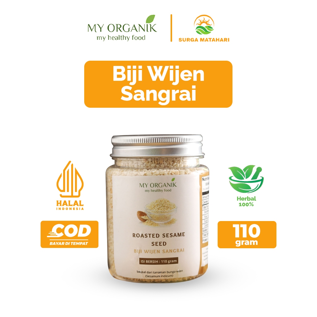 

My Organik Biji Wijen Putih Panggang Organik Roasted Sesame seeds Premium Goma Seed