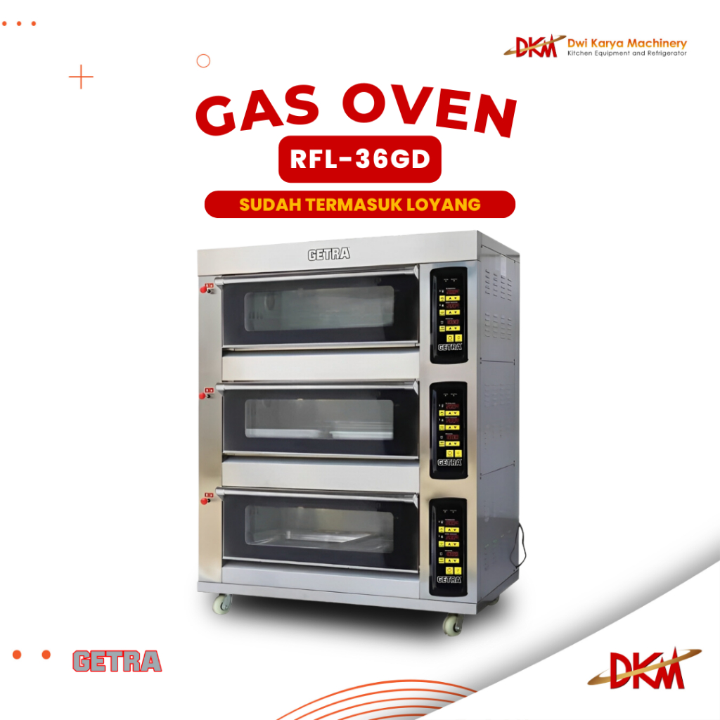 GAS OVEN DECK RFL-36GD / OVEN GETRA 3 DECK 6 TRAY RFL 36GD