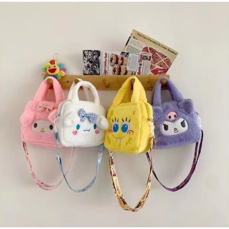 tas bulu tas karakter tas lucu tas cewek tas slempang tas kartun