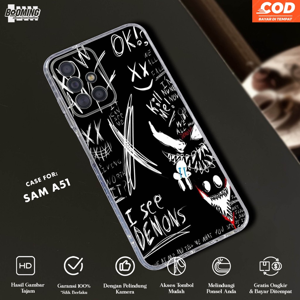 Case Samsung A51 Casing Samsung A51 Motif PEW-PEW - Clear Case - Softcase Bening Tebal - Casing Hp P