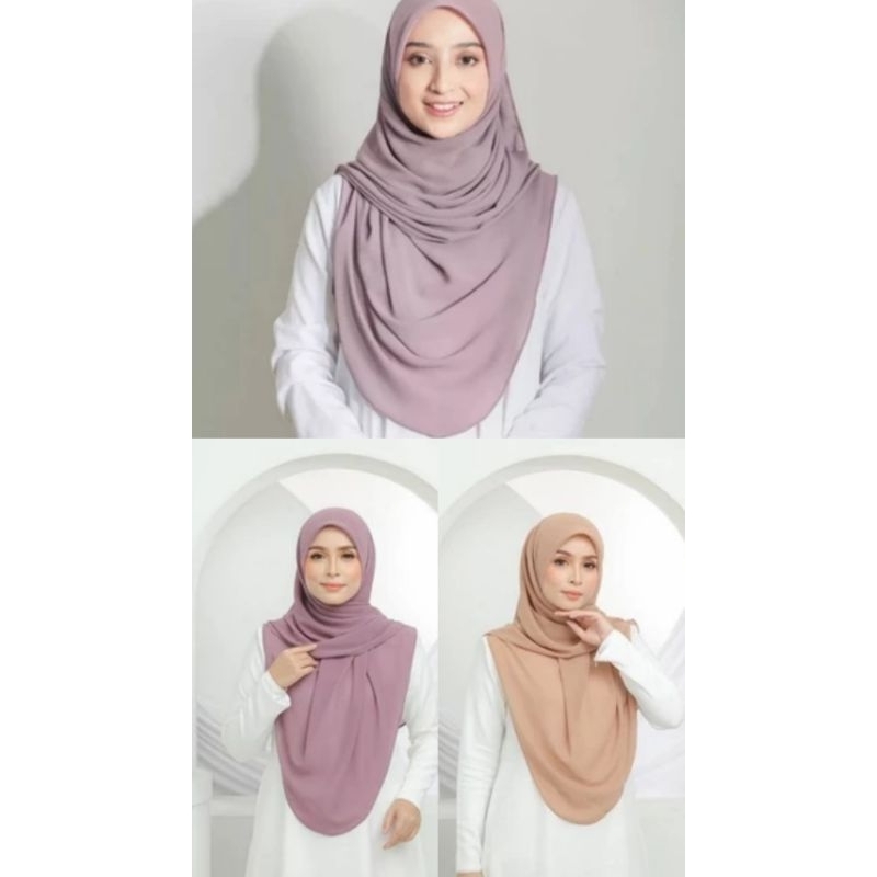 Hijab Malay Bawal Curve