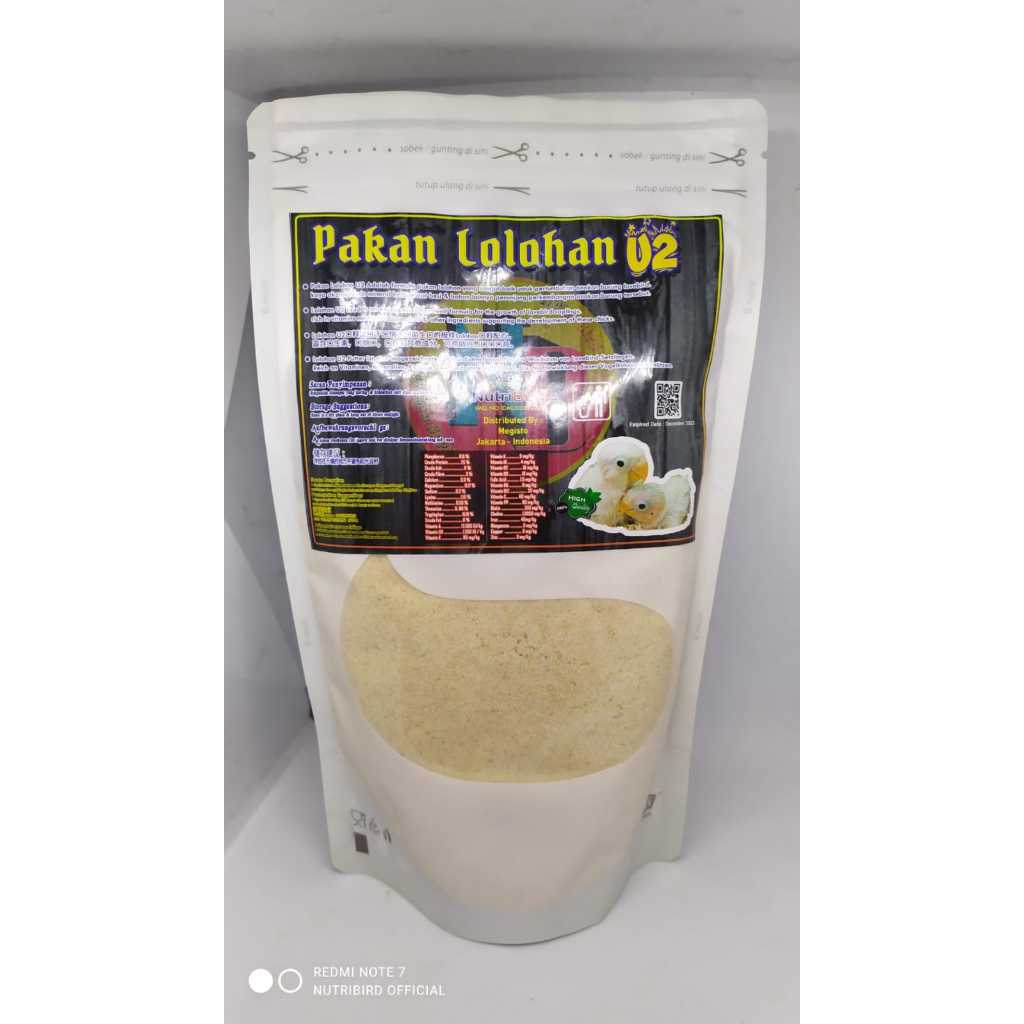 pakan lolohan u2 bubur loloh 200 gr dha omega3 spt Balibu anak burung murai lovebird dll Lampam ID