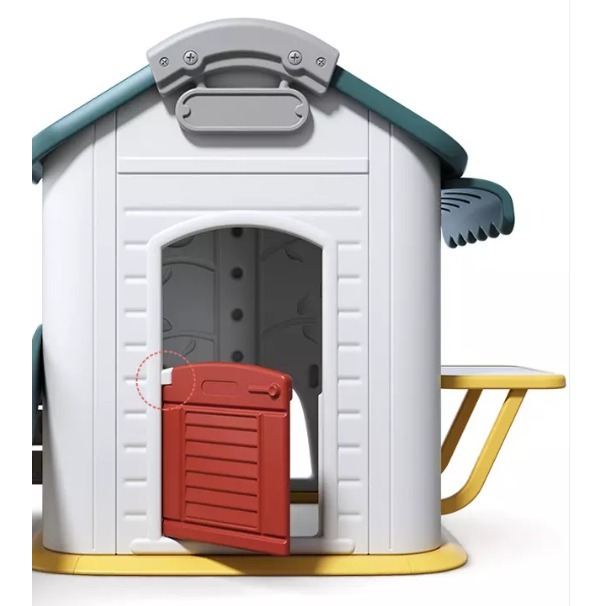 Perosotan Rumah Anak Playhouse Combination Slide Playground 3 in 1: Perosotan, Ring basket Playhouse