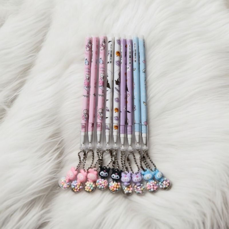 

Pulpen gel hapus Kuromi Cinnamorol My Melody Sanrio lucu gantungan boba