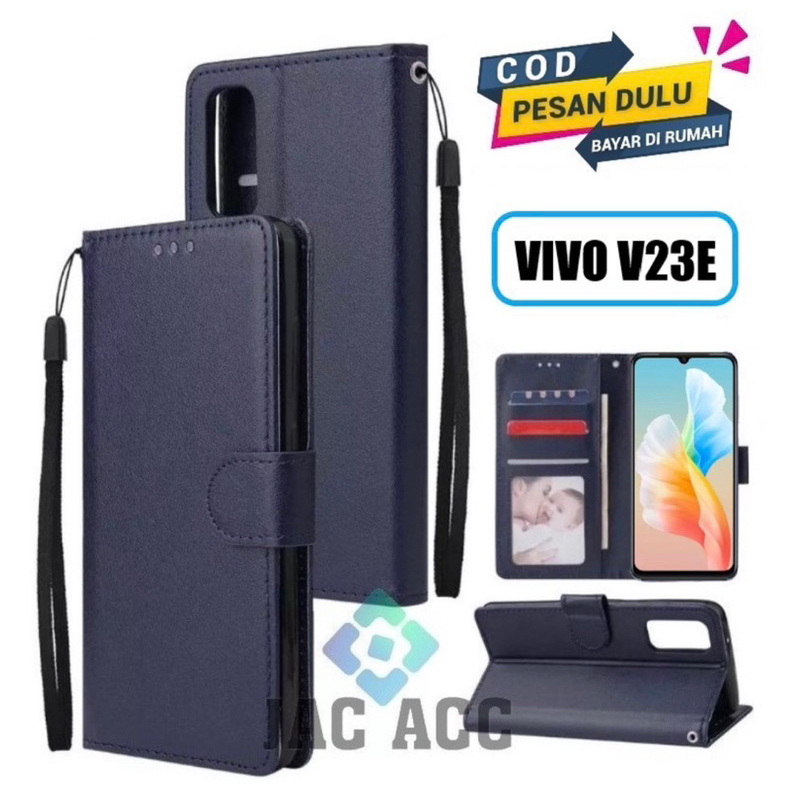 FLIP CASE HP PREMIUM UNTUK VIVO V23E LEATHER FLIP CASE HP PREMIUM UNTUK VIVO V23E