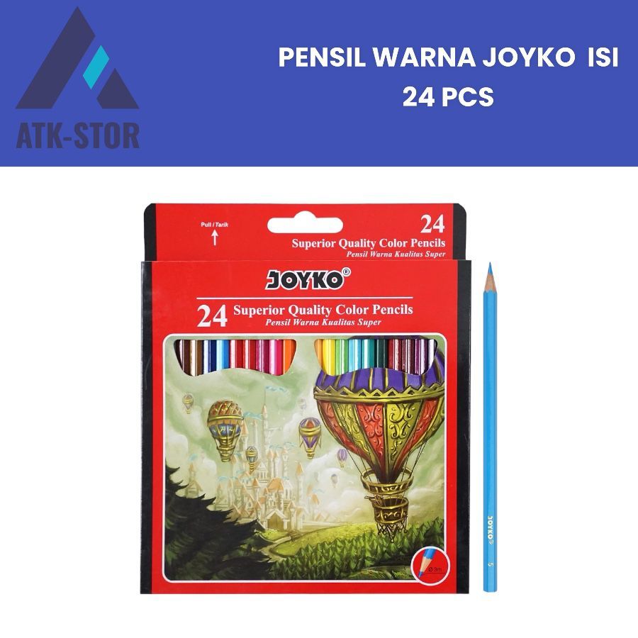 

Pensil warna Joyko 24 warna panjang CP-101 ( 1set/24wrn )