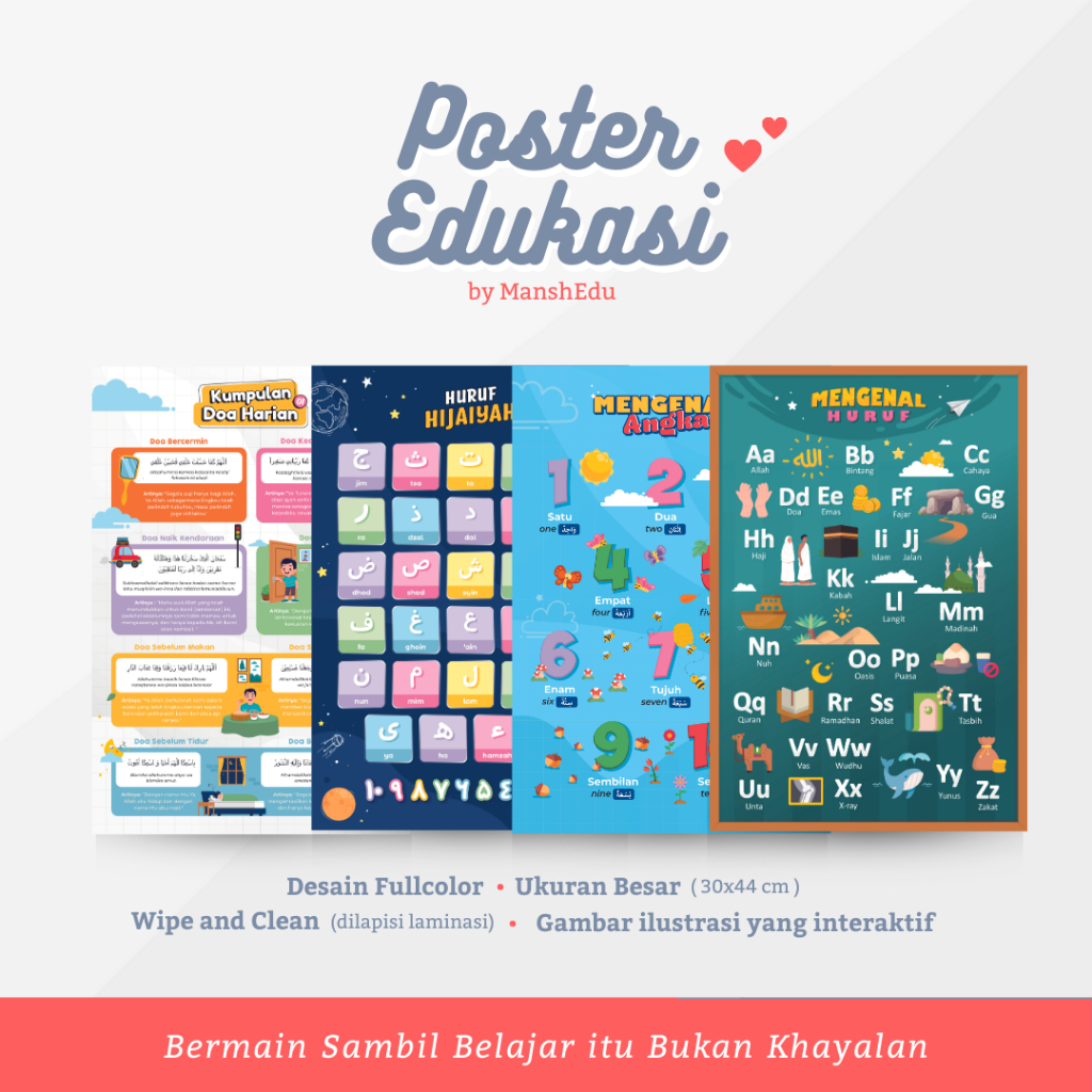 

[MANNSHPRO] Poster Edukasi Anak Belajar Wipe and Clean Belajar Edukatif PAUD Balita