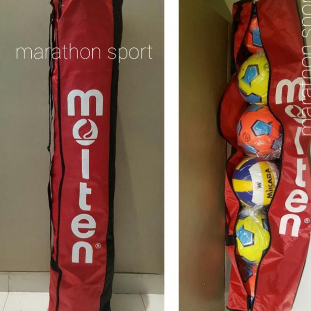 Hot Selling  Big Sale  Tas Bola Panjang Untuk Bola SepakVoliFutsalBasket Merk Molten Isi 6 Original