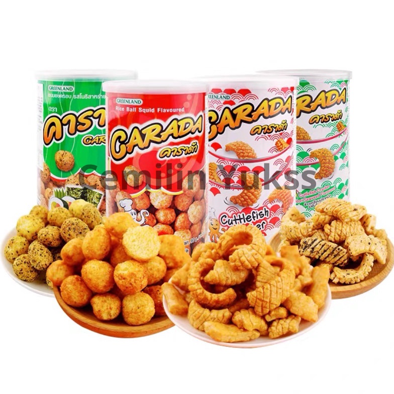 

Sabet Promo Carada Rice Ball Squid Snack 9g Jar Carada Cuttle Fish Cracker Nori 11g Snack Thailand