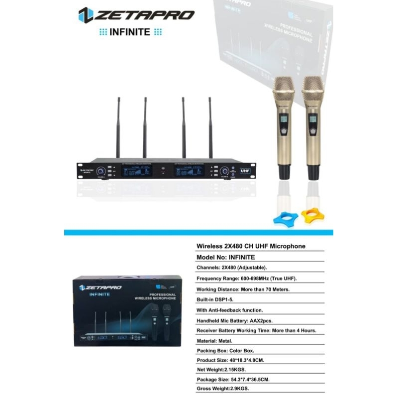 ZETAPRO MIC WIRELESS INFINITE/ZETAPRO INFINITE/MIC WIRELESS INFINITE