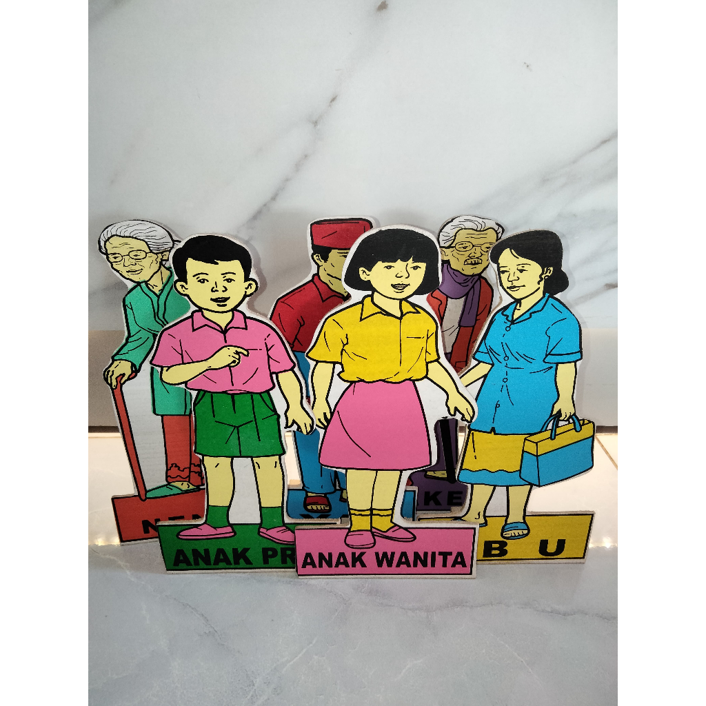 Mainan edukatif peraga keluarga