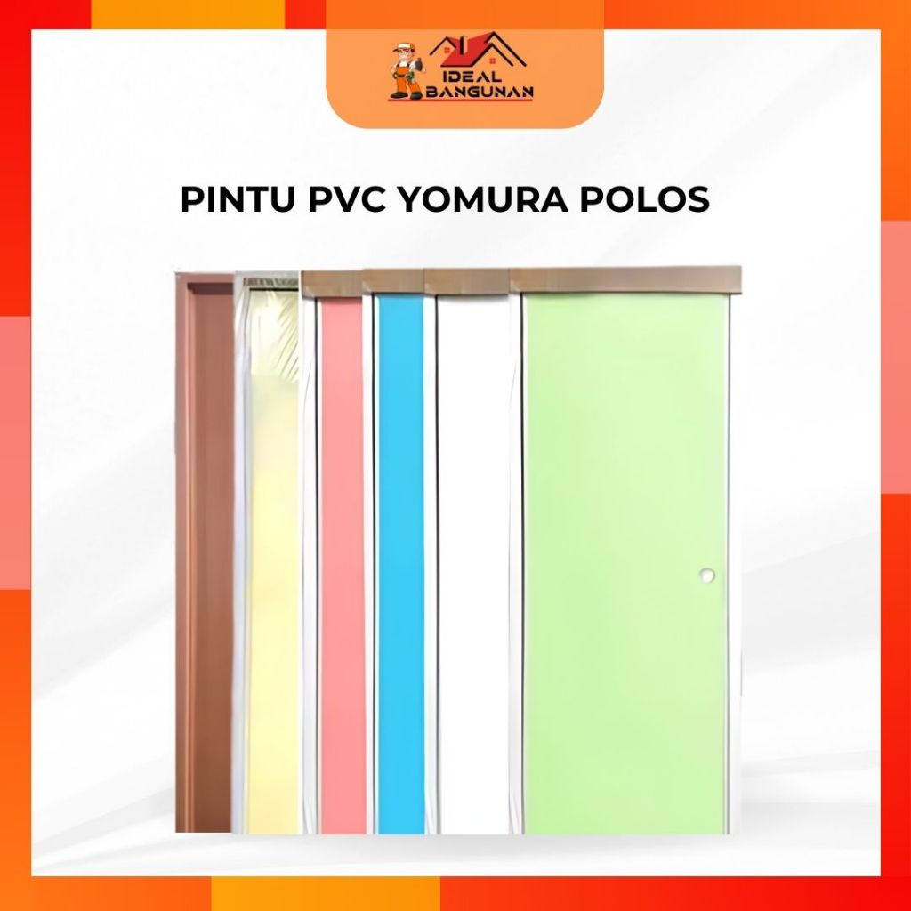 [READY] PINTU PVC YOMURA POLOS / PINTU KAMAR MANDI PVC TEBAL KUSEN  7,5CM POLOS MERK YOMURA