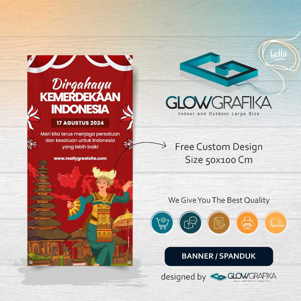 Cetk Spanduk Banner Dirgahayu Kemerdekaan