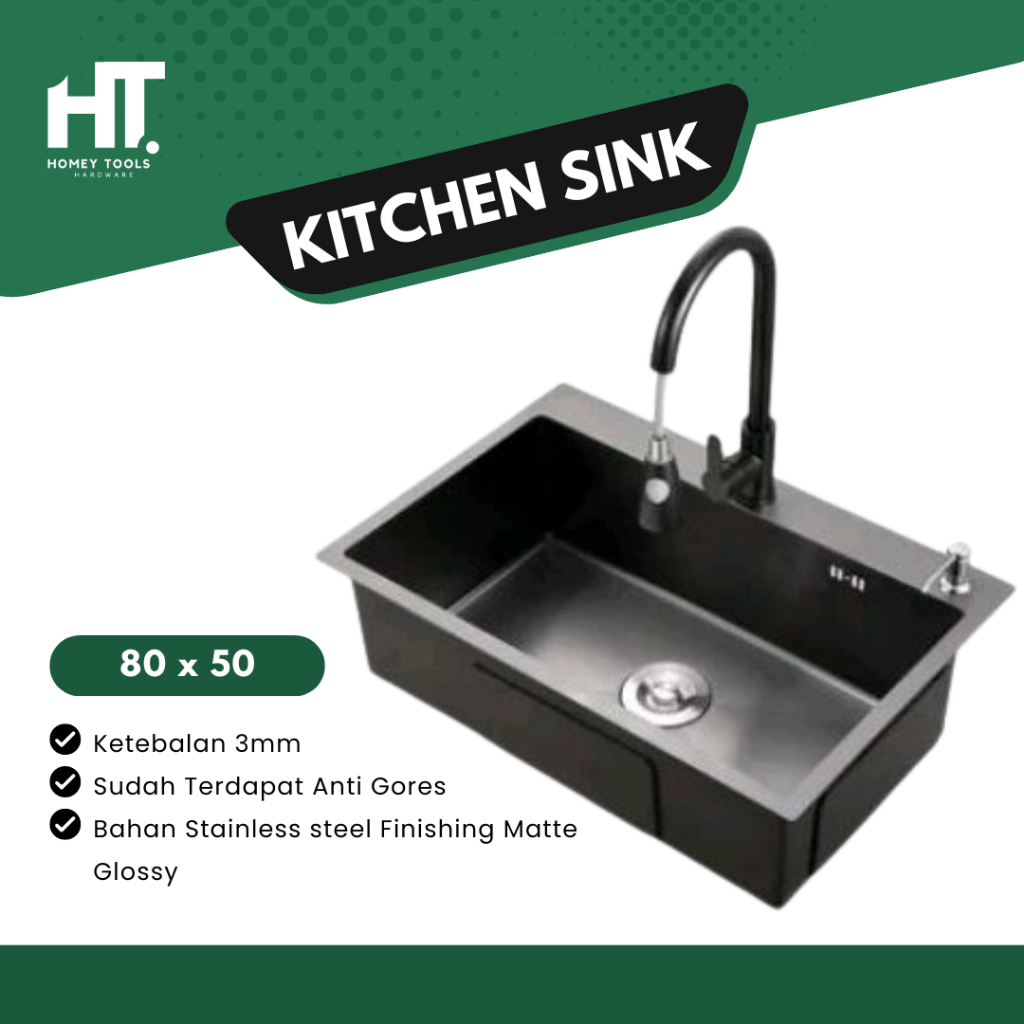Kitchen Sink set / Bak Cuci Piring Stainless / Bak Cuci Piring Set / Sink Bak Cuci
