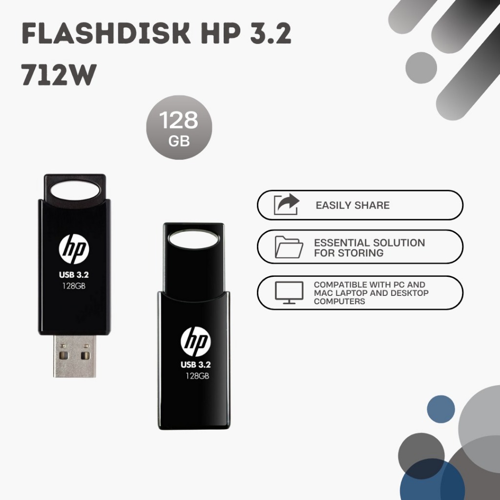 Flashdisk HP 128GB 3.2 712B Penyimpanan HP 128GB Flashdisk 128GB HP 3.2 712B