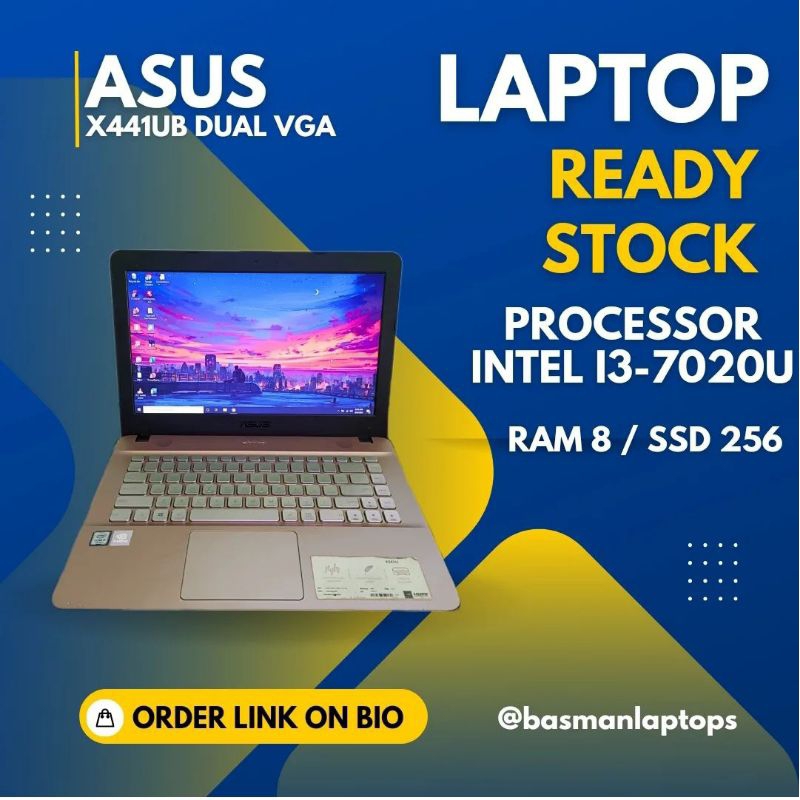 LAPTOP ASUS X441U CORE I3 Dual VGA RAM 8 GB SSD 256 NGEBUTT  || LAPTOP MALANG || LAPTOP BEKAS MALANG