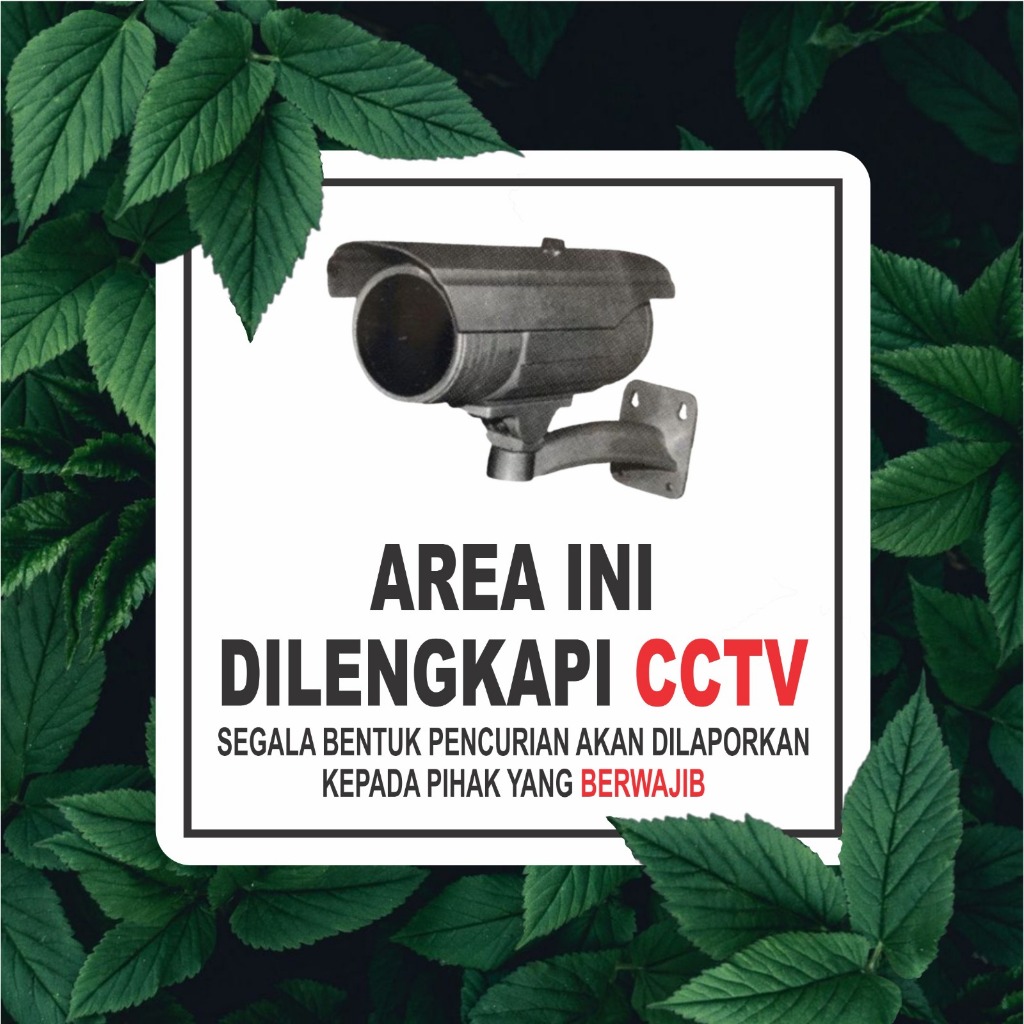 

Akrilik Sign Board Papan Nama Akrilik Tulisan "Area Ini Dilengkapi Cctv