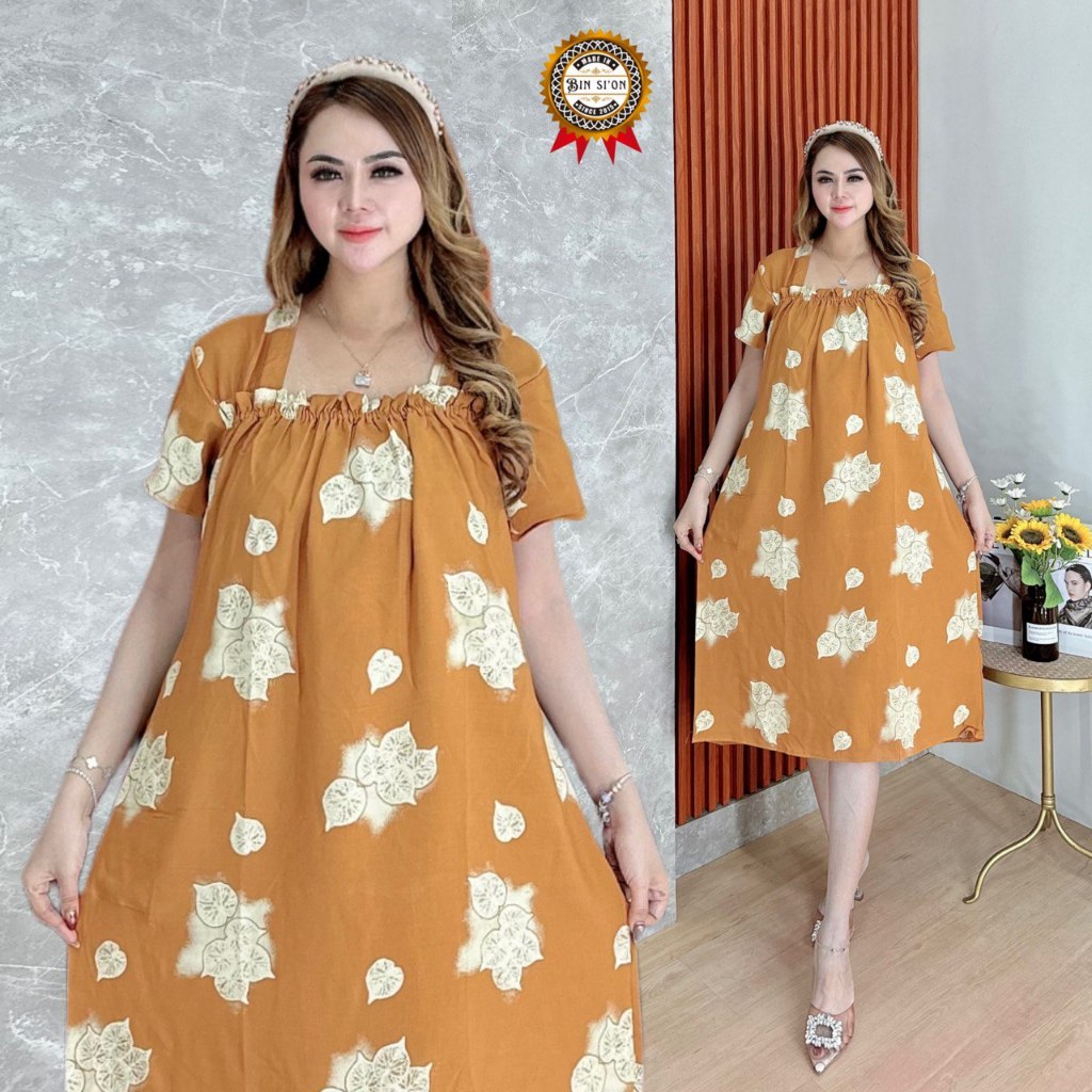 Binsion Daster Wanita Rayon Grade A Busui Karet Depan Baju Tidur Daster Kekinian - Baju Daster Rayon