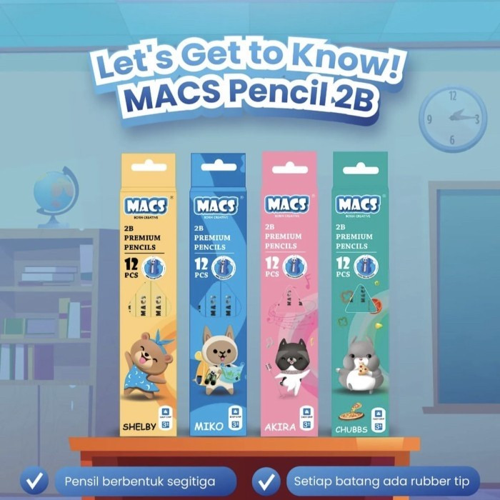 

[1 PACK] Pensil MACS 2B Premium