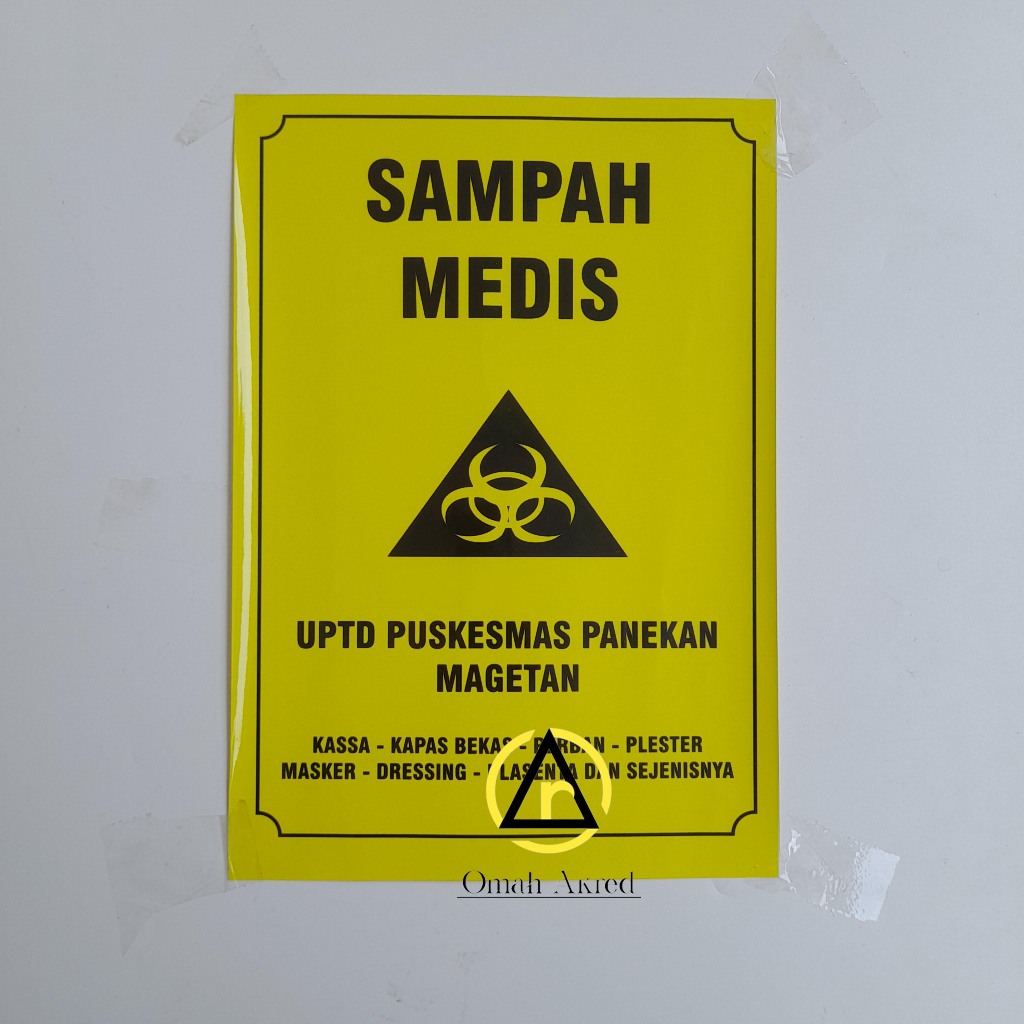 

Custom Stiker Sampah Medis - Organik - Non Medis - Anorganik - Stiker Sampah