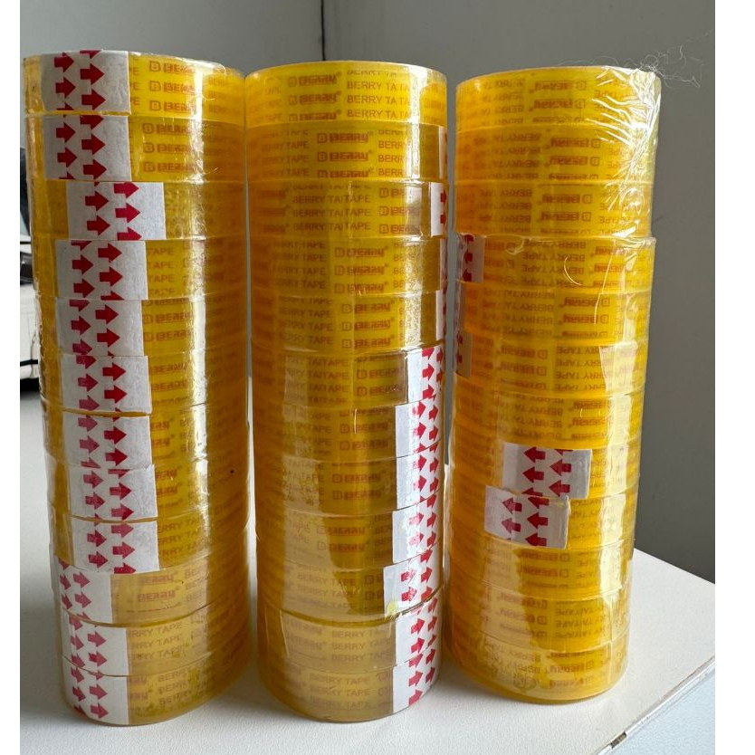 

Isolasi kecil bening 12 MMx20 MM mtr berry tape /selotip /lakban