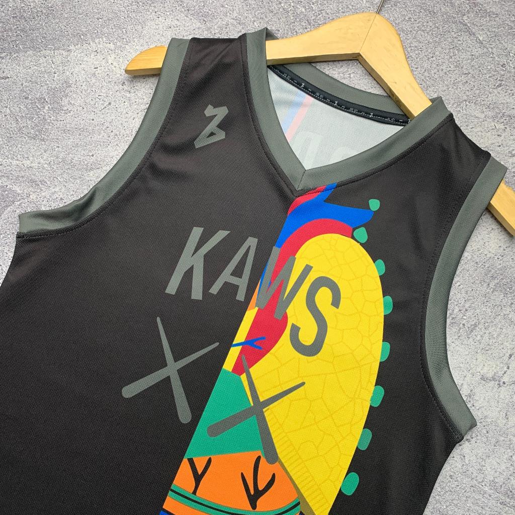 Jersey Basket Kaws Michael Jordan 23 Hitam – Swingman Black Baju Atasan