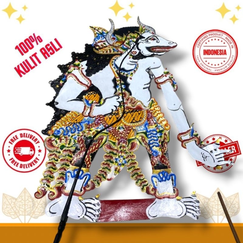 Wayang Kulit sapi BUTO LEMBU SURO -+ 80 cm Standar Dalang