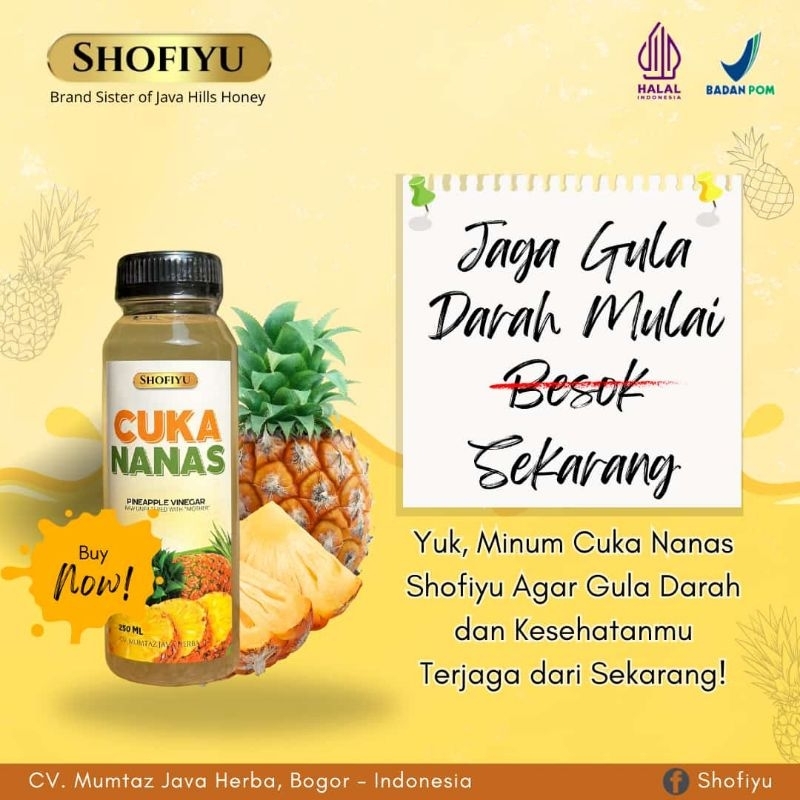 

Cuka Nanas 250ml Shofiyu