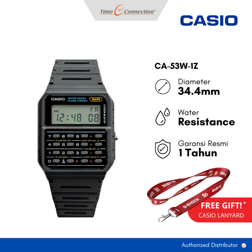 Casio CA-53W-1Z Hitam Original / Jam Tangan Pria Wanita Digital Kalkulator
