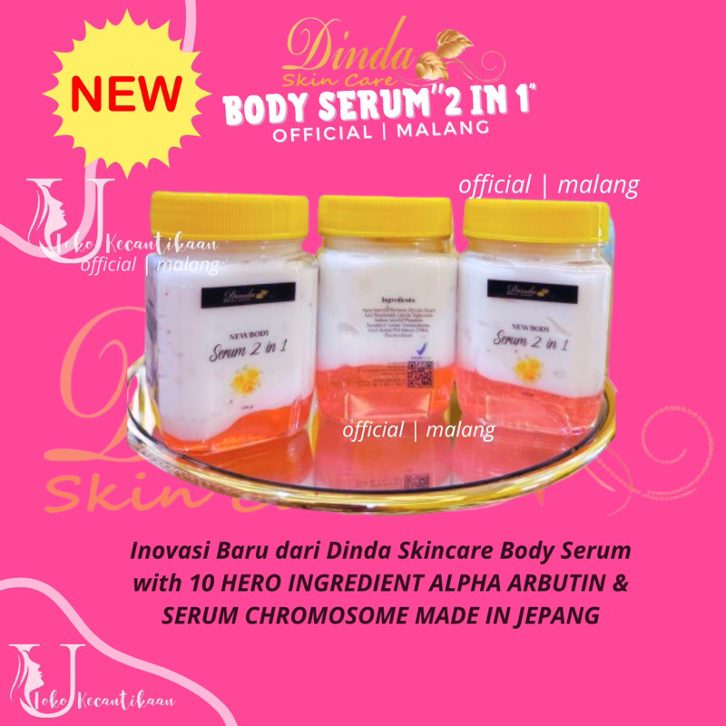 NEW BODY SERUM 2 IN 1 DINDA SKINCARE || BPOM || CHROMOSOME