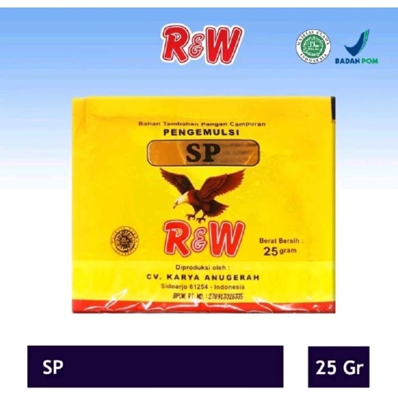 

emulsifier SP pengemulsi pelembut pengembang kue roti rajawali RW R&W 25 gr