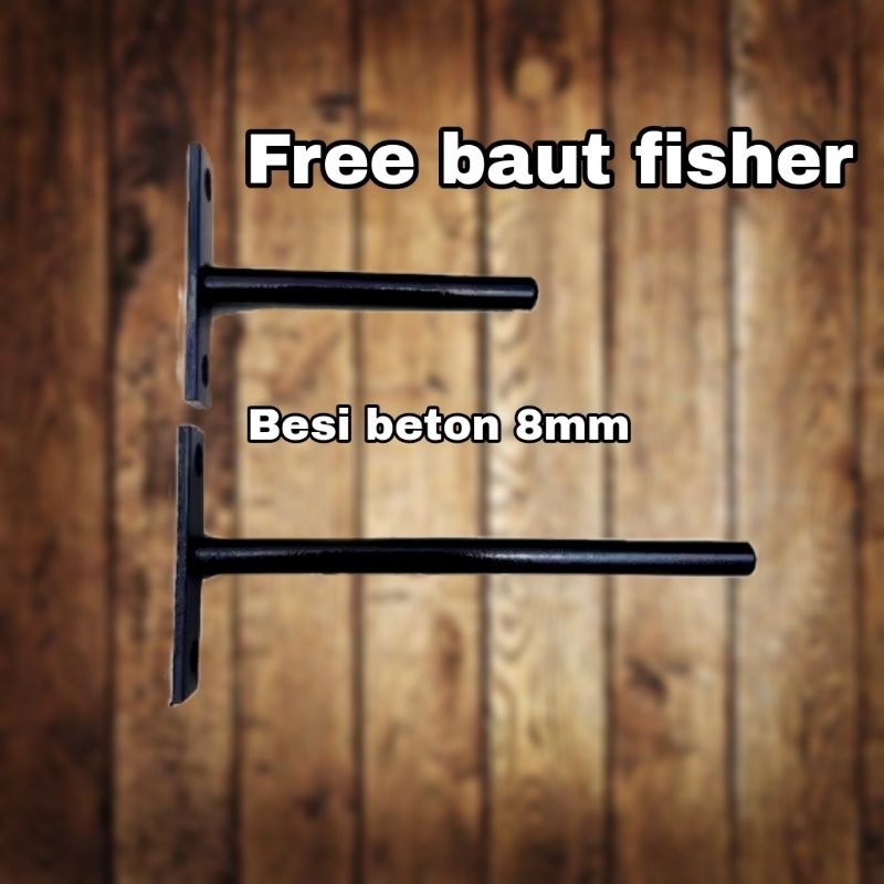 Bracket Besi Penahan Ambalan Melayang Besi Penyangga Rak Dinding Melayang