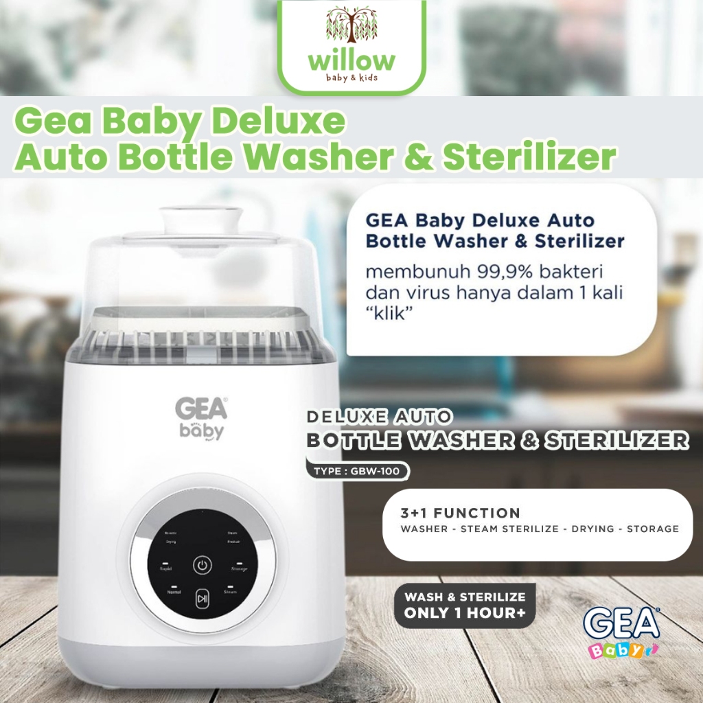 Perlengkapan Sterill Botol - Gea Baby Deluxe Auto Bottle Washer & Sterilizer