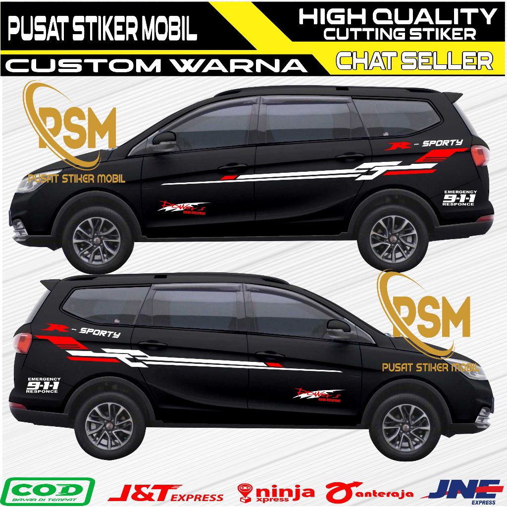 PROMO STICKER STIKER MOBIL Wuling Cortez STIKER LIST MINIMALIST MOBIL Wuling Cortez RACING