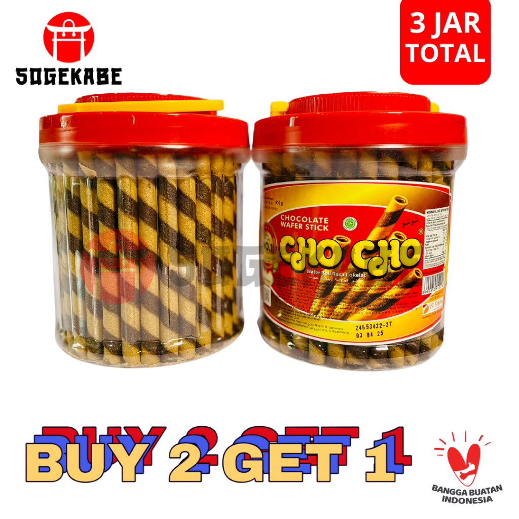 

[BUY 2 GET 1] Cho Cho Wafer Stick Chocolate - 500 Gr