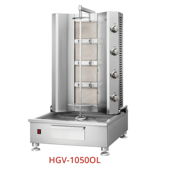 Getra HGV-1050OL Gas Kebab Grill - Alat Pemanggang Daging Kebab 4 Burner - Mesin Daging Asap Garansi