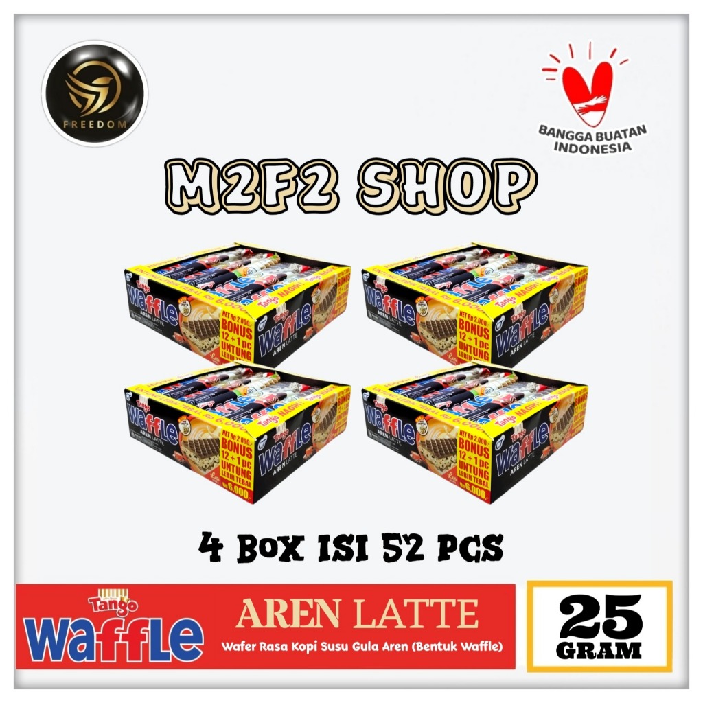 

Tango Waffle Aren Latte | Wafer Krim Kopi Susu Gula Aren Sachet - 25 gr (Kemasan 4 Box)