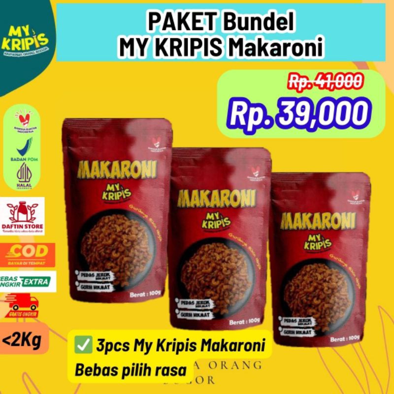 

My Kripis Paket Bundel Pack Makaroni (Bebas Pilih Rasa)