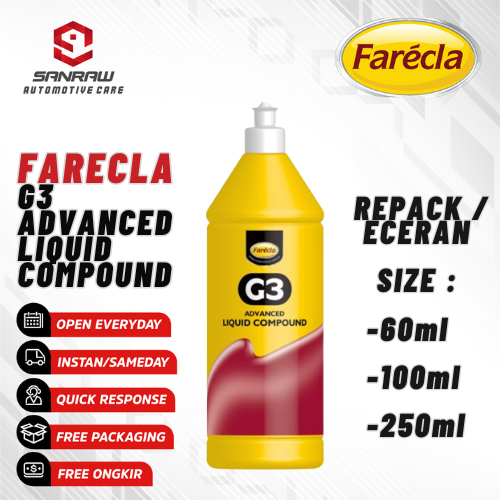 Farecla G3 Advance Liquid Compound, Penghilang Baret Mobil Motor Helm Kompon Poles Kendaraan
