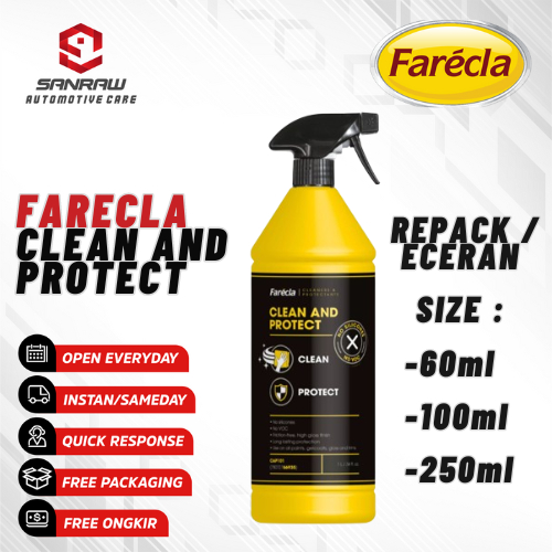Farecla Clean and Protect, Spray Wax Pengkilap Body Motor Mobil Efek Daun Talas Hydrophobic