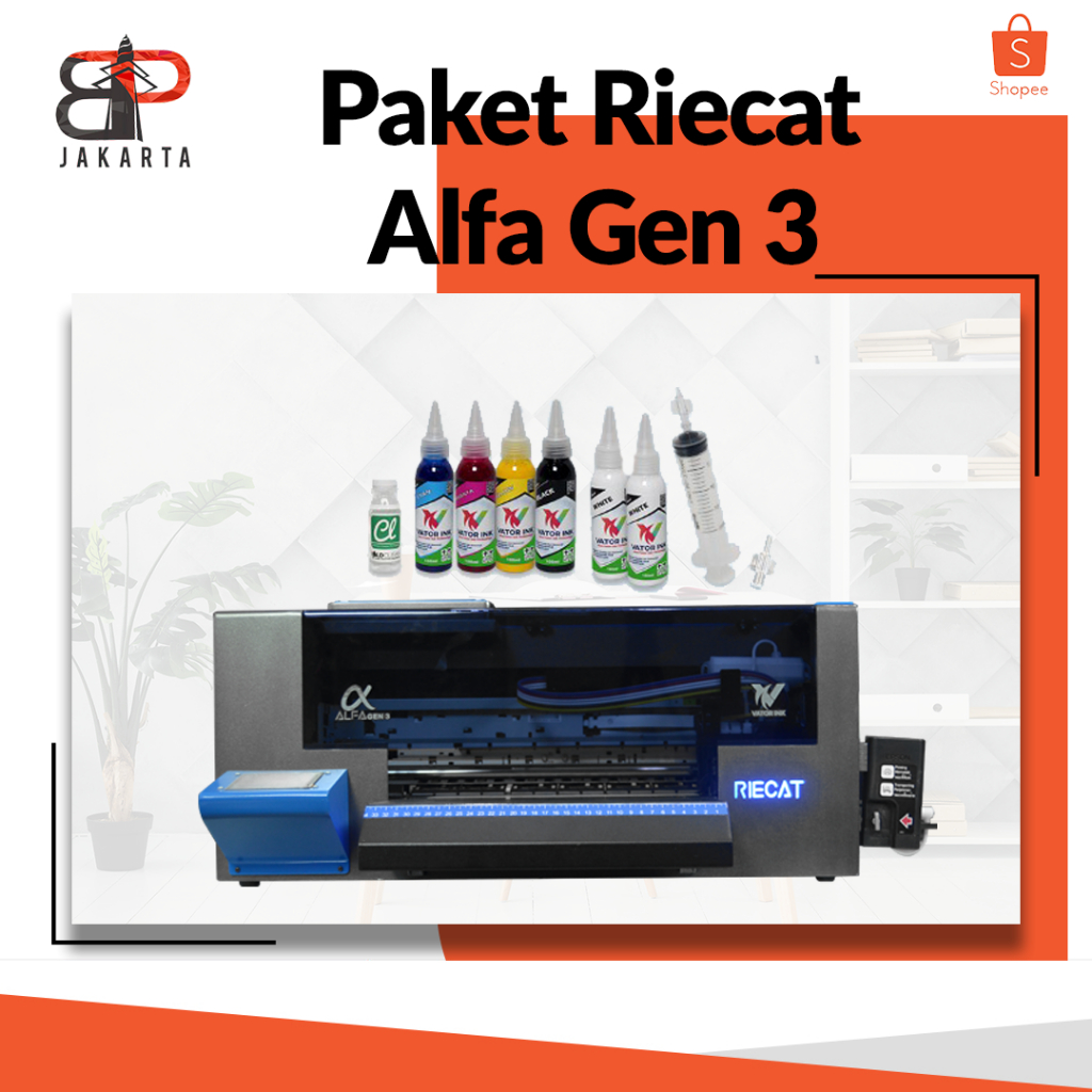 Printer DTF Riecat ALFA gen 3 | Mesin Cetak kaos | Sablon DTF Riecat