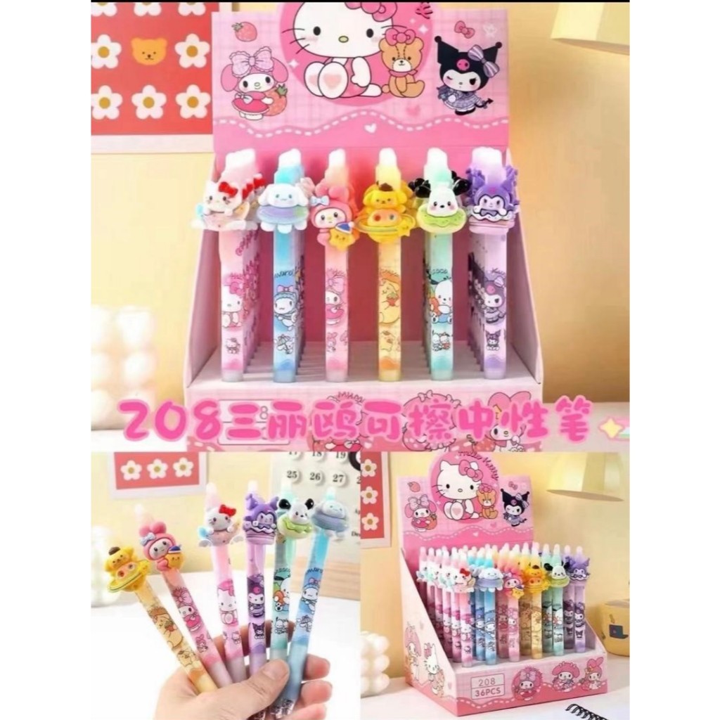 

BACA DESKRIPSI!! (1pc) PEN GEL model CETEK KLIK SANRIO MELODY CINNAMOROLL KUROMI POMPOMPURIN PENA