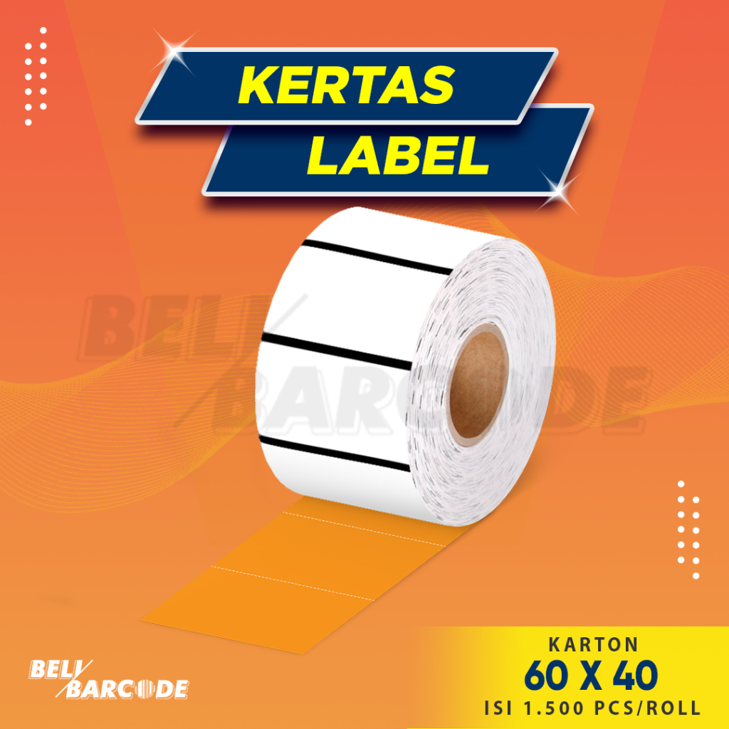 

Kertas Label Harga Karton 60x40 mm 1 Line Blackmark Price Tag Minimarket Isi 1500 Pcs
