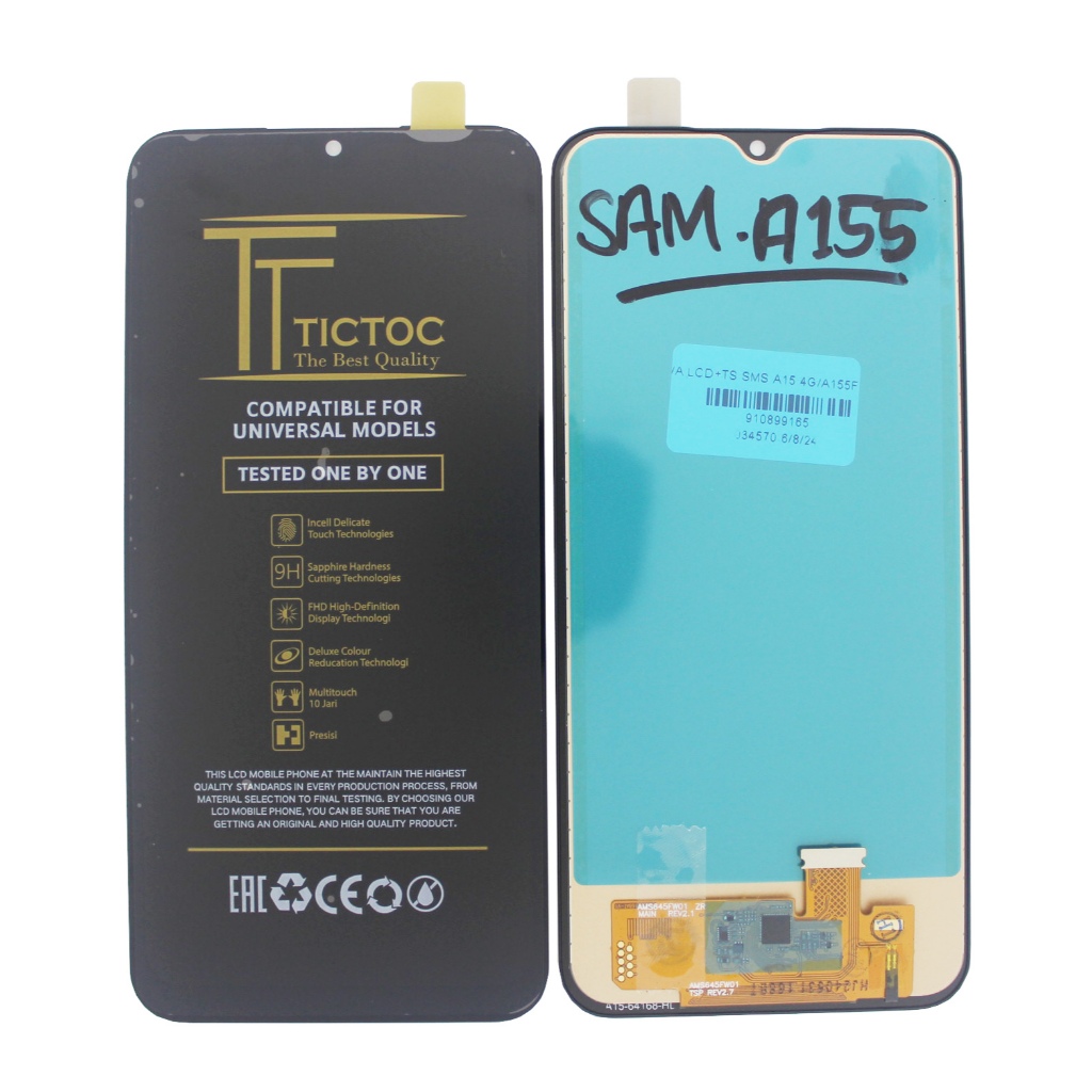 LCD LAYAR GAMBAR SAM A155 + TS_ HITAM INCELL GALAXY A15 4G SM-A155FN A156 A15 5G A156E M156 M15 5G