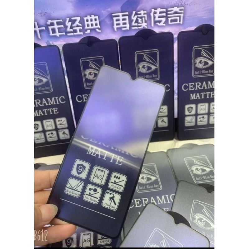 Tempered Glass Ceramic Matte Anti Radiasi Full Infinix Hot 12i 12 Pro Smart 5 5 Pro 6 6 HD Zero 5G X