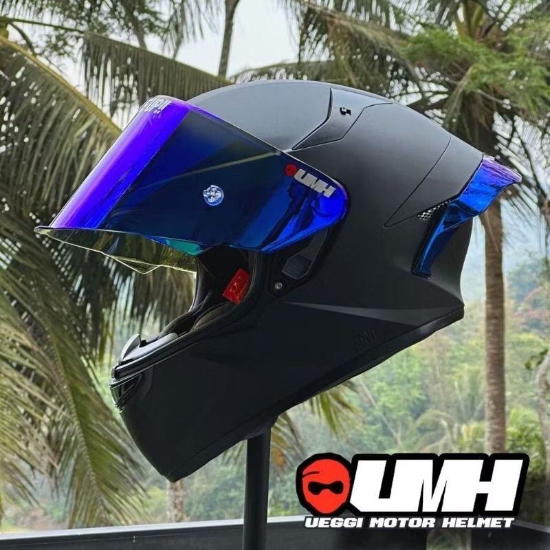 Helm full face Kyt Tt Course Black doff Paket ganteng Visor iridium
